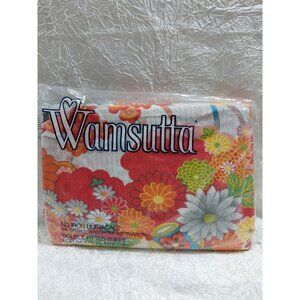 NOS Wamsutta Ultracale Kimono Pattern Full/Double Fitted Sheet Floral Design